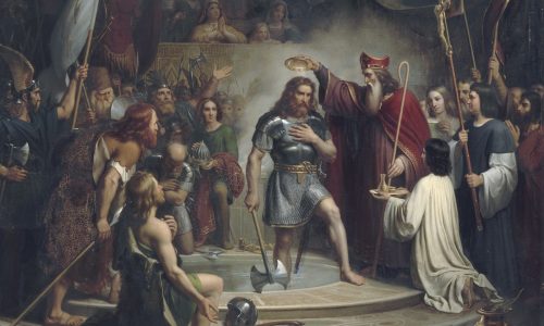 BaptÍme de Clovis ‡ Reims le 25 dÈcembre 496 BaptÍme de Clovis ‡ Reims le 25 dÈcembre 496